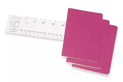 Een Moleskine Cahiers Journals Ruled Pocket Kinetic Pink (set of 3) koop je bij Moleskine.nl