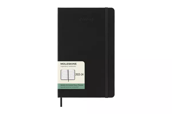 Een Moleskine 18M 2023/2024 Weekly Horizontal Hardcover Large Black koop je bij Moleskine.nl