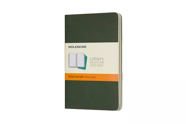 Een Moleskine Cahier Ruled Notebook Pocket Myrtle Green koop je bij Moleskine.nl