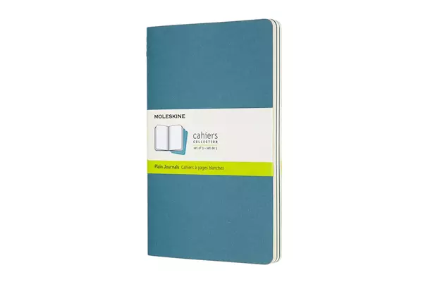 Een Moleskine Cahier Plain Notebook Large Brisk Blue koop je bij Moleskine.nl