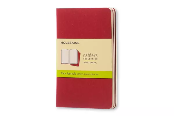 Een Moleskine Cahier Plain Notebook Pocket Cranberry Red koop je bij Moleskine.nl