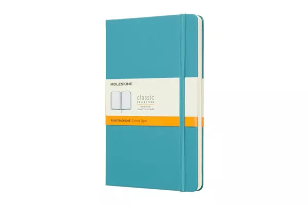 Een Moleskine Ruled Hard Cover Notebook Large Reef Blue koop je bij Moleskine.nl