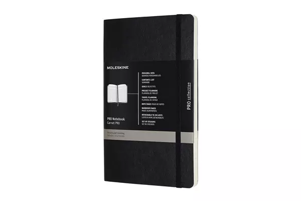 Een Moleskine Pro Collection Notebook Large Softcover Black koop je bij Moleskine.nl