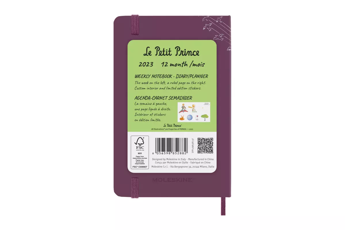 Een Moleskine Le Petit Prince 2023 12M Weekly/Note Hardcover Pocket Fly (LE) koop je bij Moleskine.nl