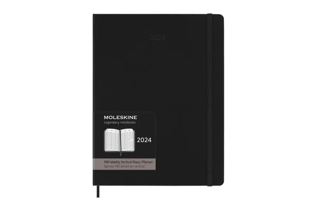 Een Moleskine 12M 2024 Weekly Vertical PRO Planner Hardcover XL Black koop je bij Moleskine.nl