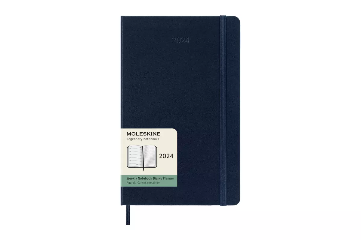 Een Moleskine 2024 12M Weekly Hardcover Large Sapphire Blue koop je bij Moleskine.nl