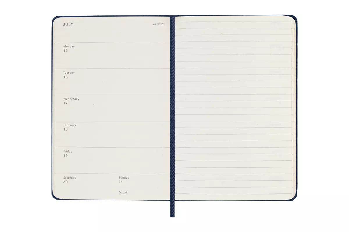 Een Moleskine 2024 12M Weekly Hardcover Pocket Sapphire Blue koop je bij Moleskine.nl