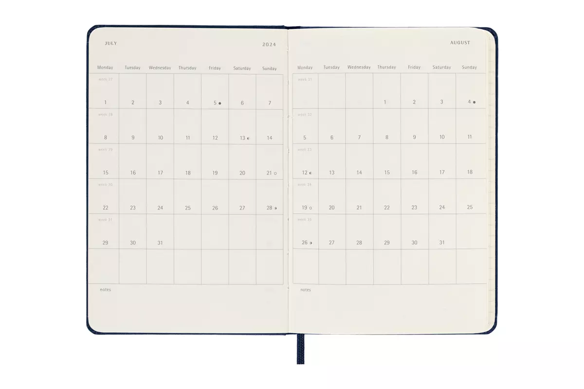 Een Moleskine 2024 12M Weekly Hardcover Pocket Sapphire Blue koop je bij Moleskine.nl