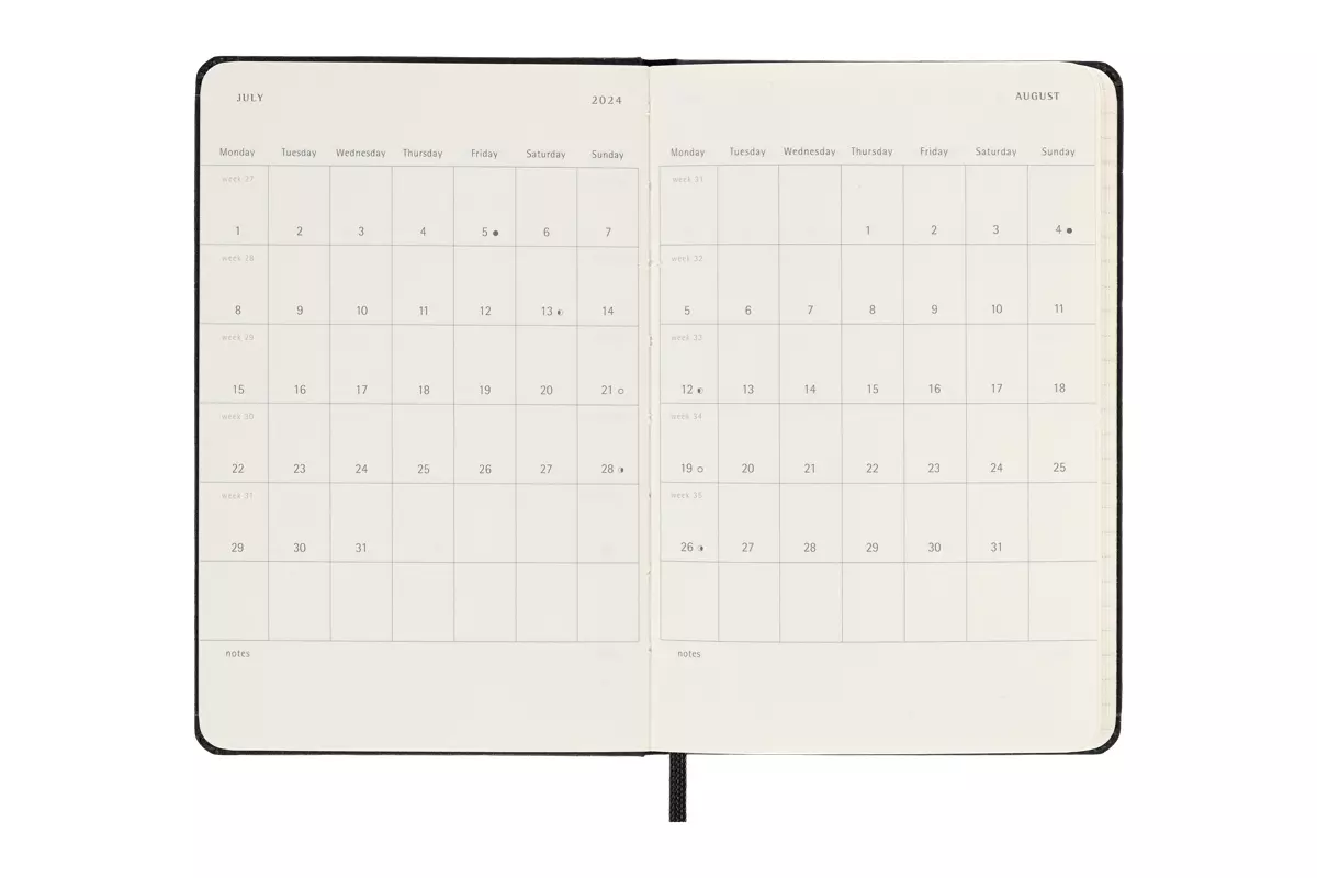 Een Moleskine 2024 12M Weekly Notebook Hardcover Pocket Black koop je bij Moleskine.nl