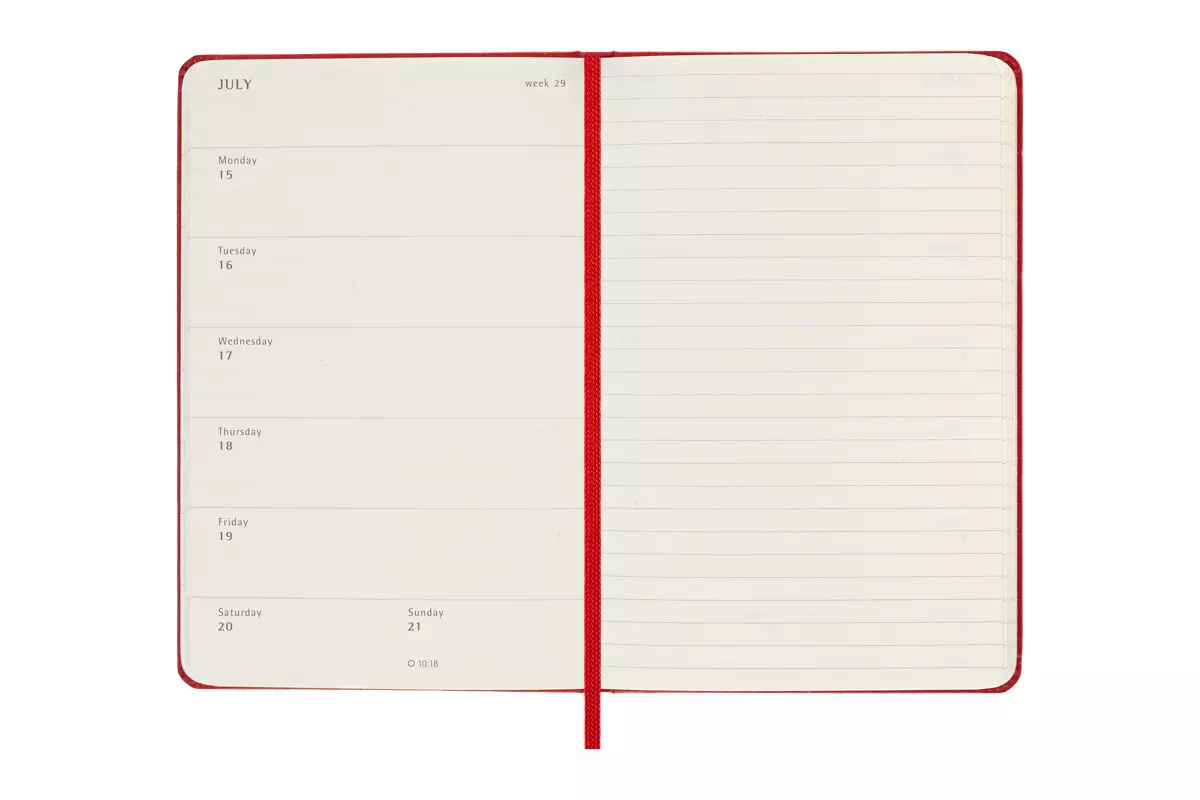 Een Moleskine 2024 12M Weekly Hardcover Pocket Scarlet Red koop je bij Moleskine.nl