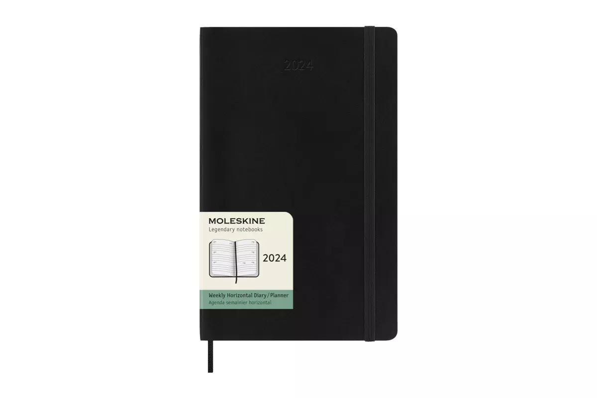 Een Moleskine 2024 12M Weekly Horizontal Softcover Large Black koop je bij Moleskine.nl