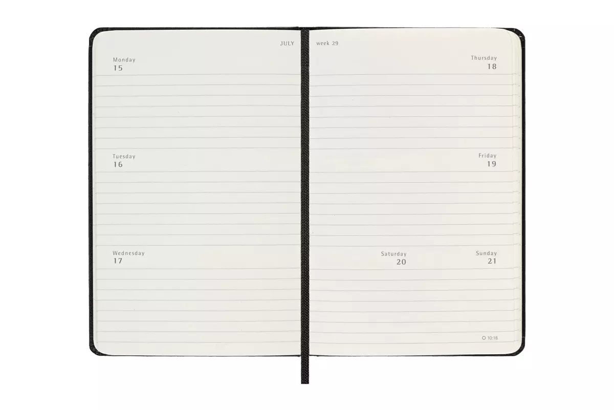 Een Moleskine 2024 12M Weekly Horizontal Hardcover Pocket Black koop je bij Moleskine.nl