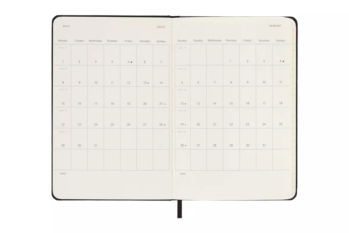 Een Moleskine 2024 12M Weekly Horizontal Hardcover Pocket Black koop je bij Moleskine.nl