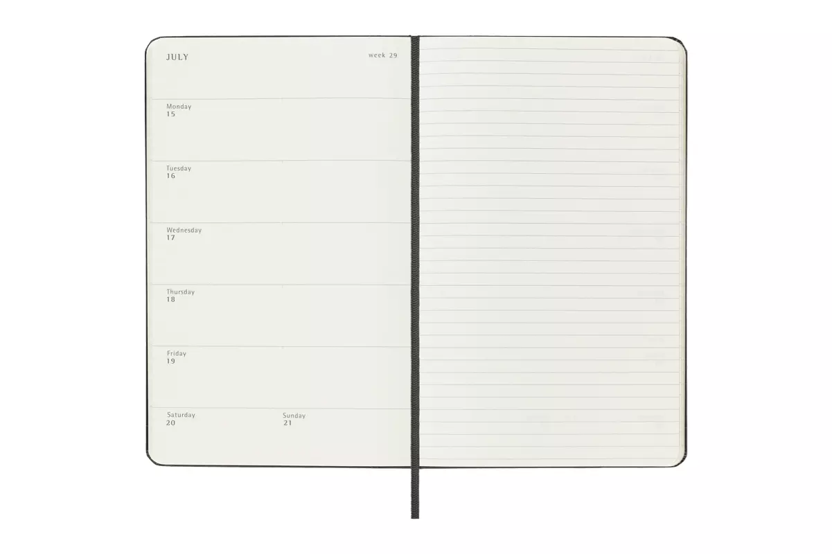 Een Moleskine 18M 2023/2024 Weekly/note Hardcover Large Black koop je bij Moleskine.nl