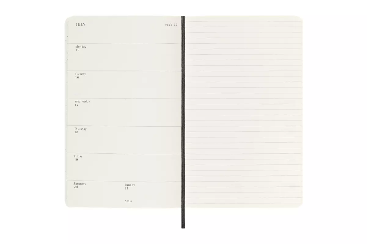 Een Moleskine 18M 2023/2024 Weekly/note Softcover Large Black koop je bij Moleskine.nl