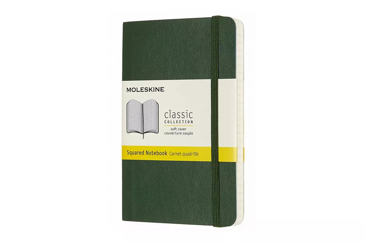 Een Moleskine Squared Soft Cover Notebook Pocket Myrtle Green koop je bij Moleskine.nl