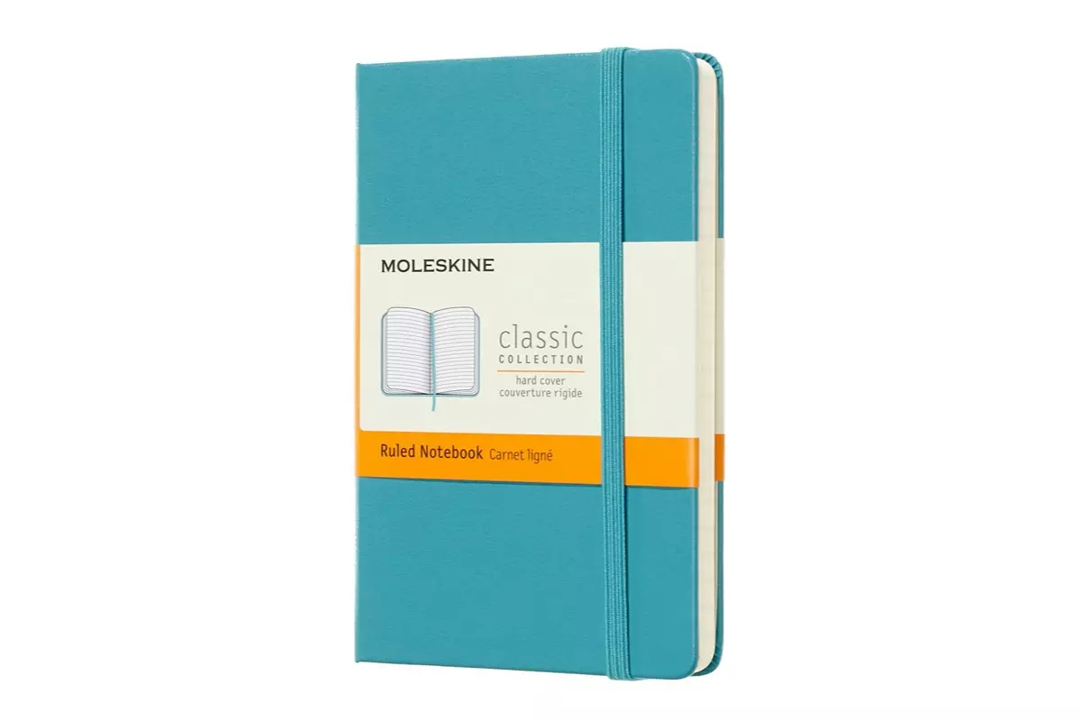 Een Moleskine Ruled Hard Cover Notebook Pocket Reef Blue koop je bij Moleskine.nl