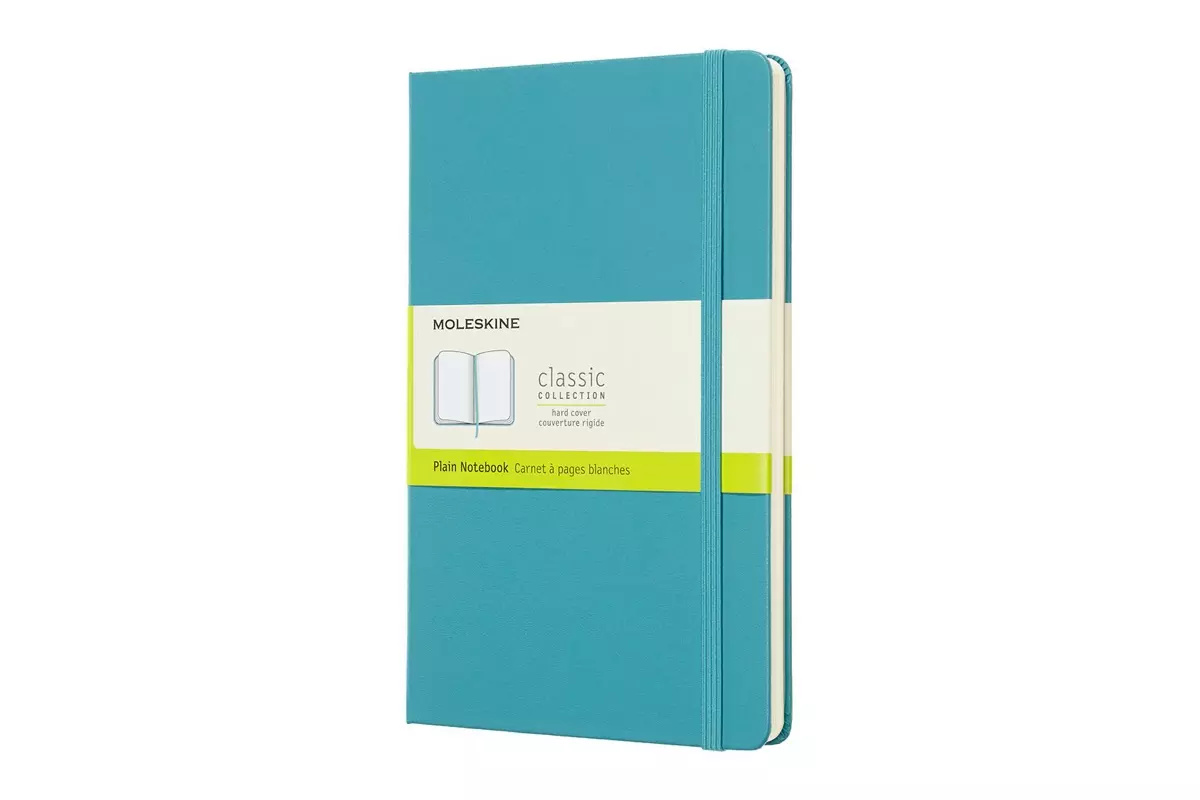 Een Moleskine Plain Hard Cover Notebook Large Reef Blue koop je bij Moleskine.nl