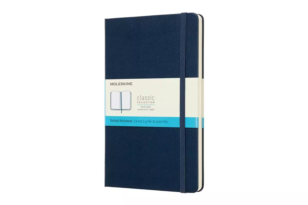 Een Moleskine Dotted Hard Cover Notebook Large Sapphire Blue koop je bij Moleskine.nl