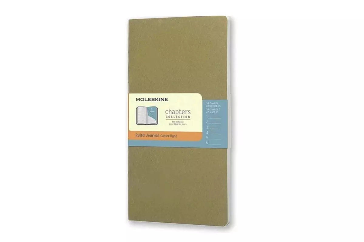 Een Moleskine Chapter Collection Journal Ruled Softcover Medium Olive Green koop je bij Moleskine.nl