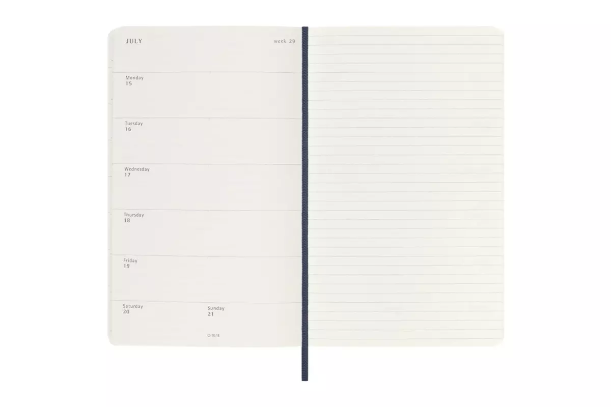 Een Moleskine 2024/2025 18M Weekly Softcover Large Sapphire Blue koop je bij Moleskine.nl