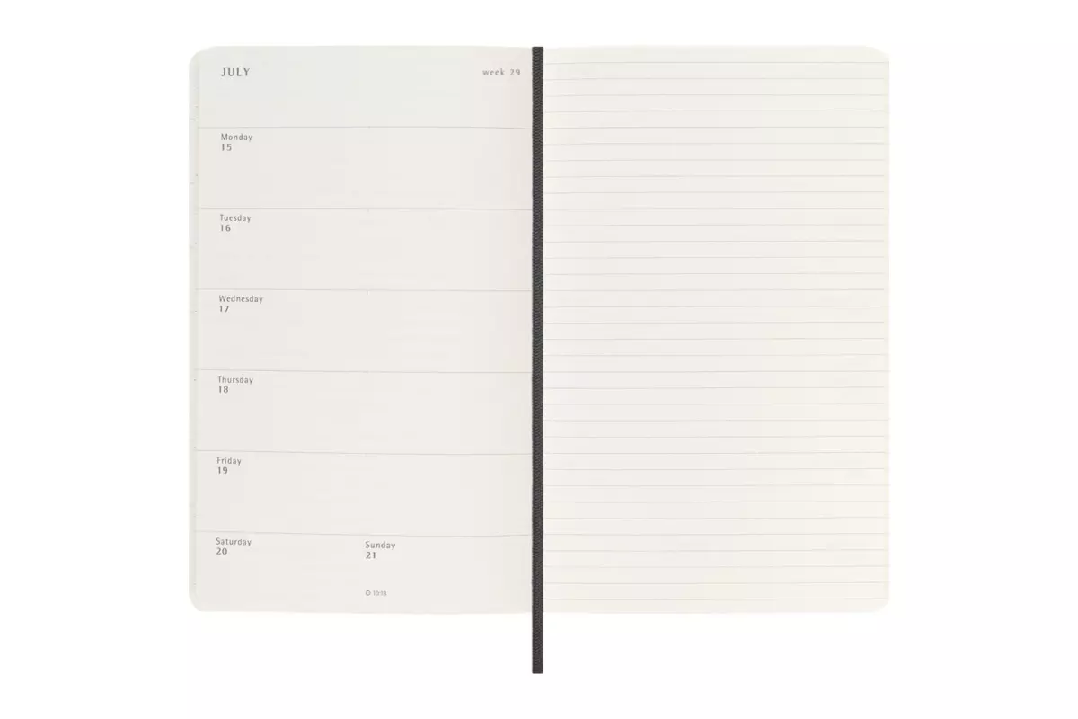 Een Moleskine 2024/2025 18M Weekly Softcover Large Black koop je bij Moleskine.nl