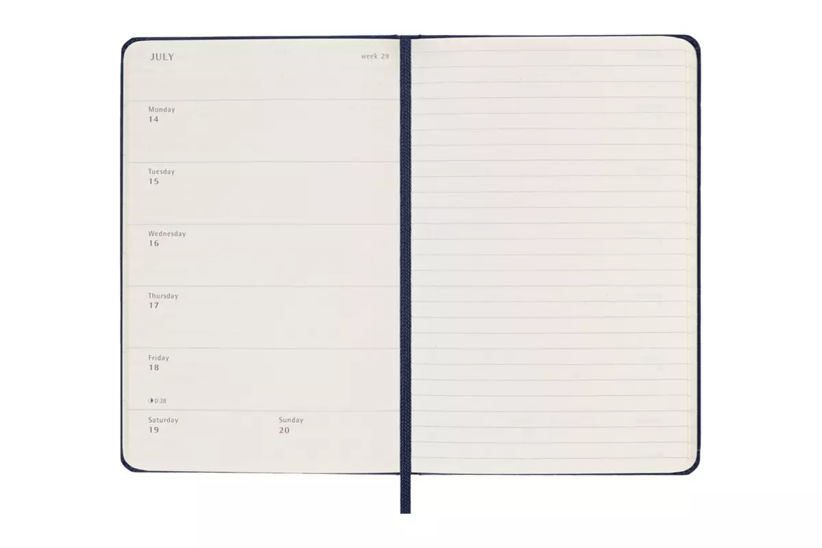 Een Moleskine 2024/2025 18M Weekly Hardcover Pocket Sapphire Blue koop je bij Moleskine.nl