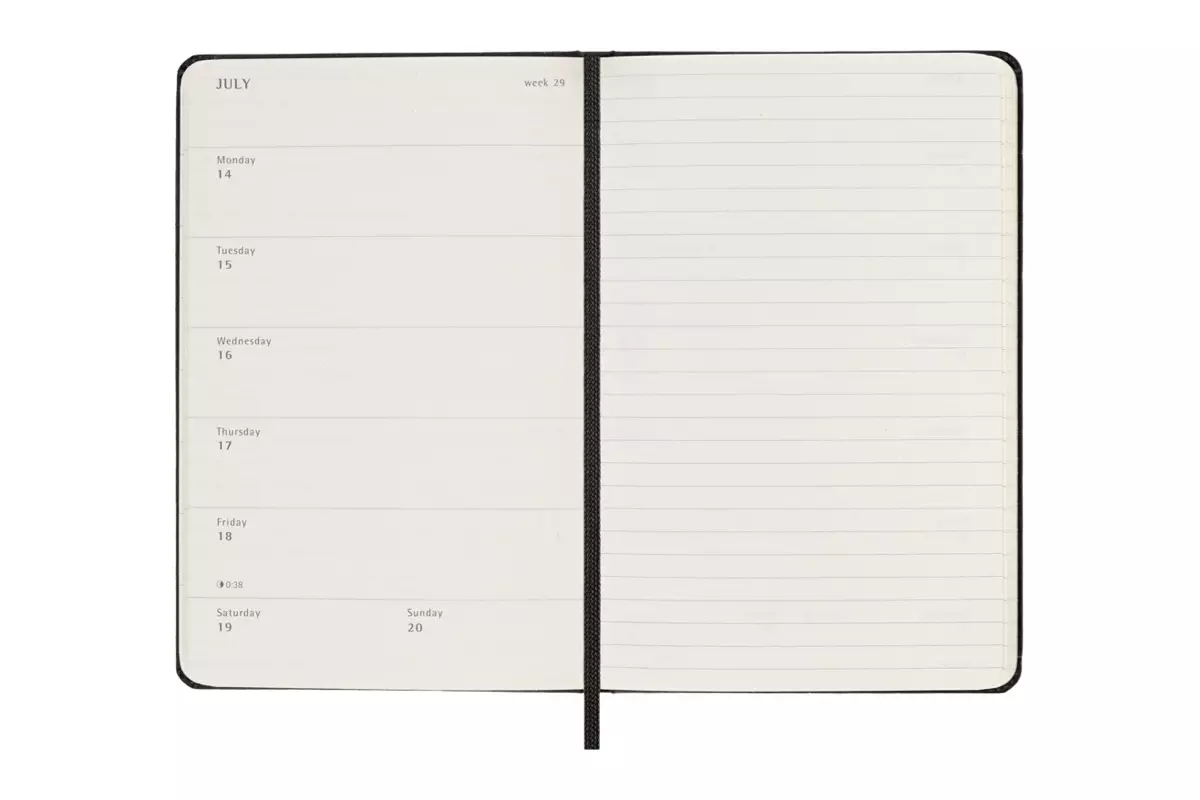 Een Moleskine 2024/2025 18M Weekly Hardcover Pocket Black koop je bij Moleskine.nl