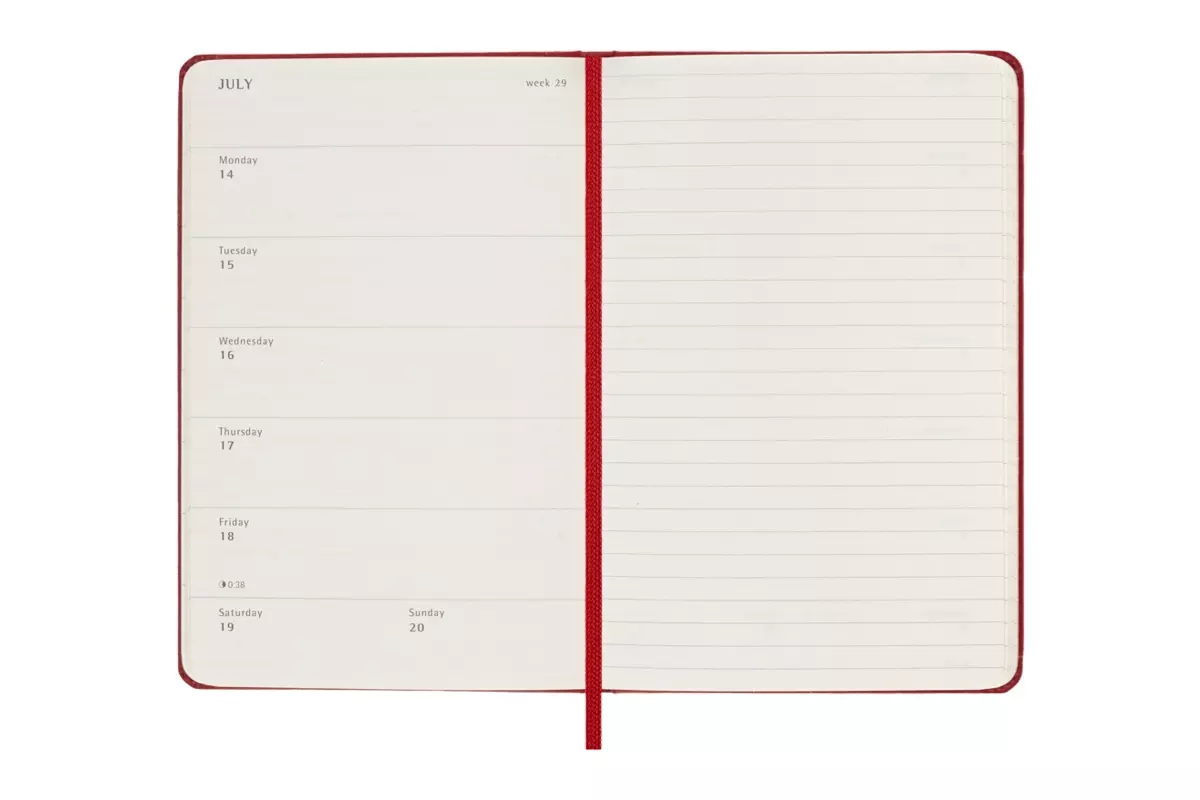 Een Moleskine 2024/2025 18M Weekly Hardcover Pocket Scarlet Red koop je bij Moleskine.nl