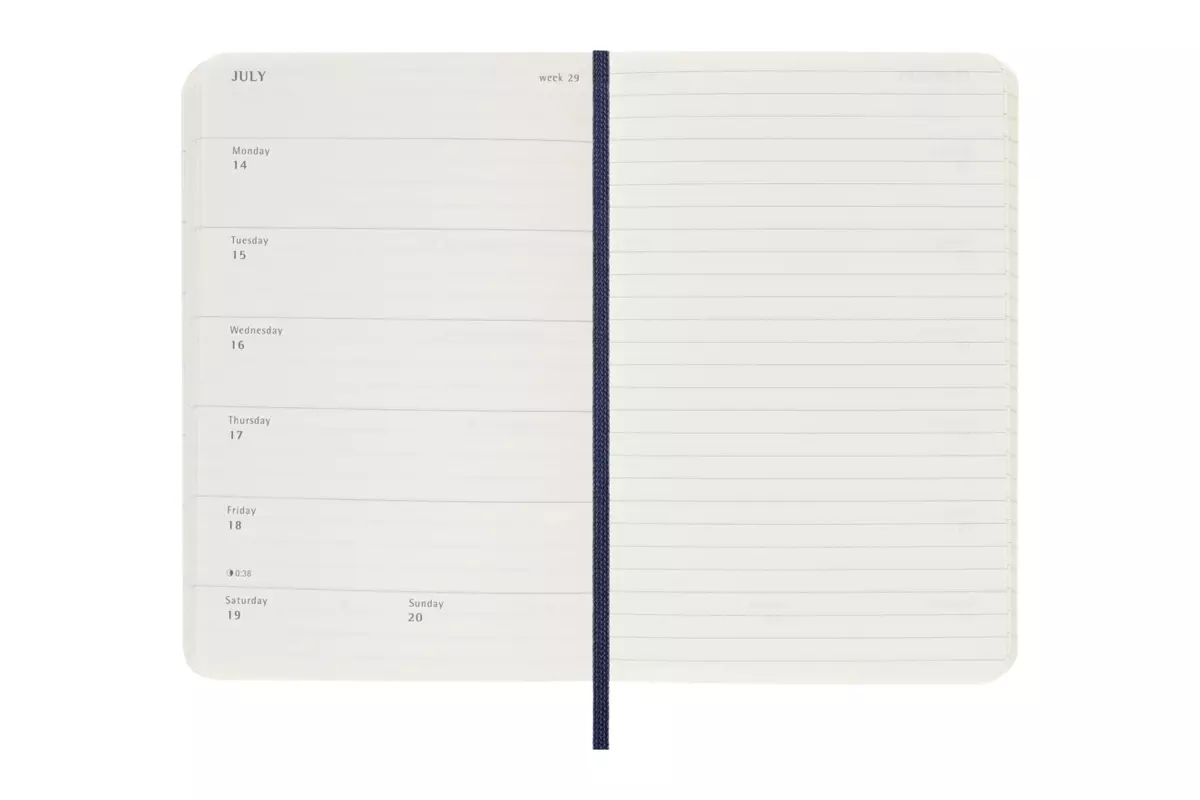 Een Moleskine 2024/2025 18M Weekly Softcover Pocket Sapphire Blue koop je bij Moleskine.nl