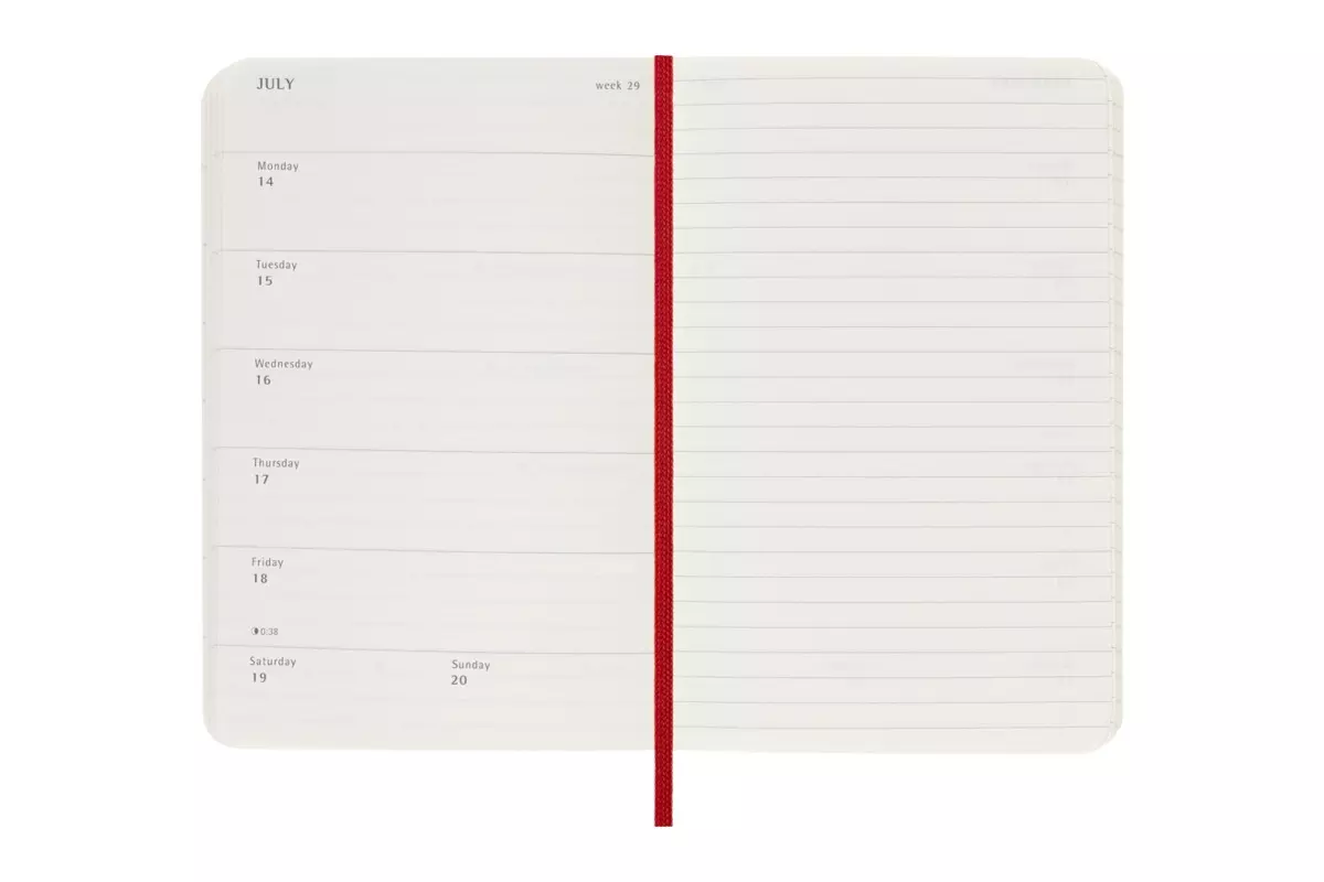 Een Moleskine 2024/2025 18M Weekly Softcover Pocket Scarlet Red koop je bij Moleskine.nl