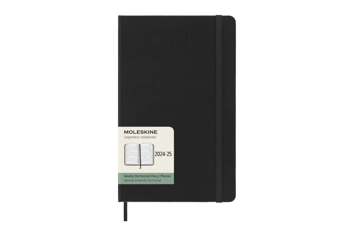 Een Moleskine 2024/2025 18M Weekly Horizontal Hardcover Large Black koop je bij Moleskine.nl