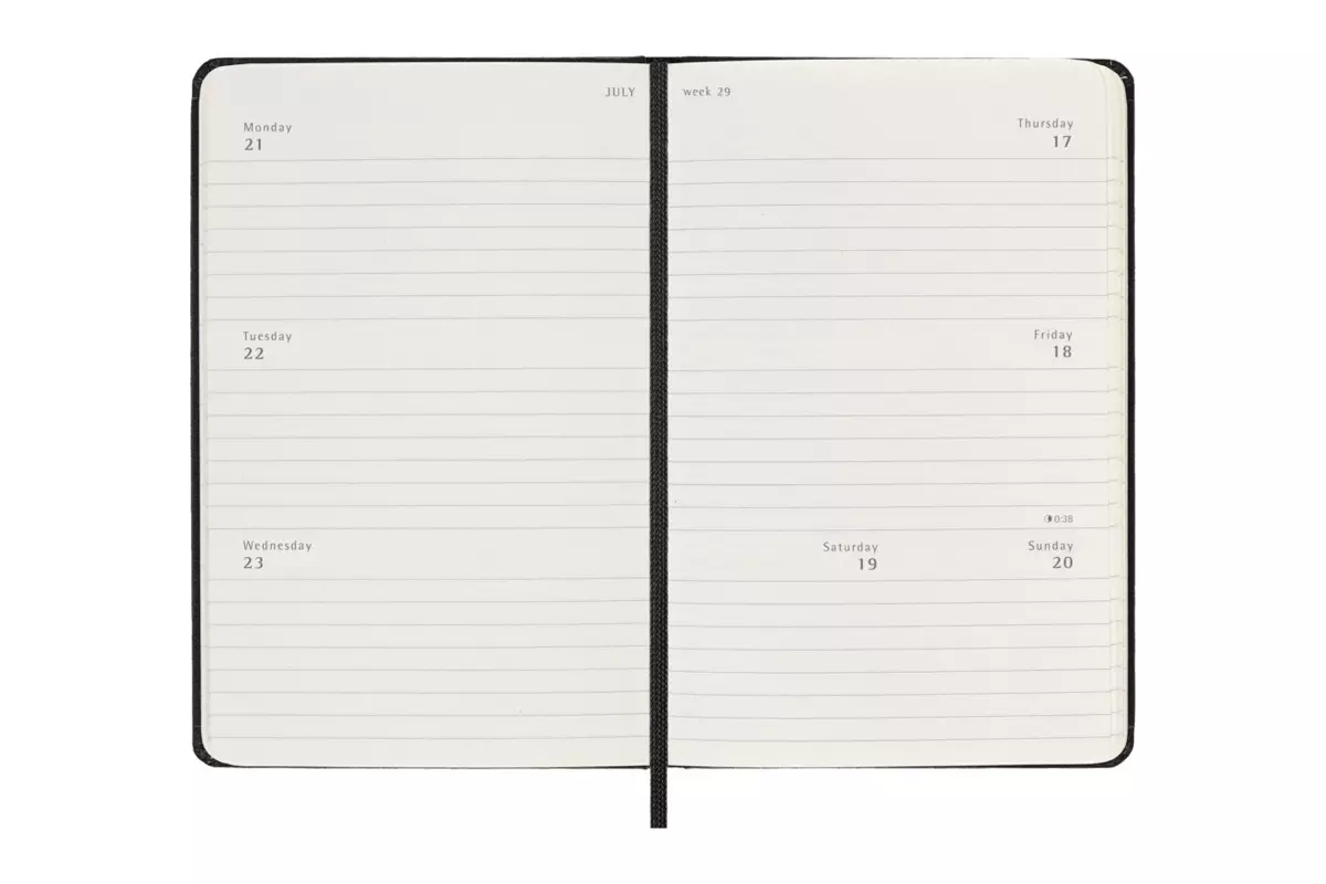 Een Moleskine 2024/2025 18M Weekly Horizontal Hardcover Pocket Black koop je bij Moleskine.nl