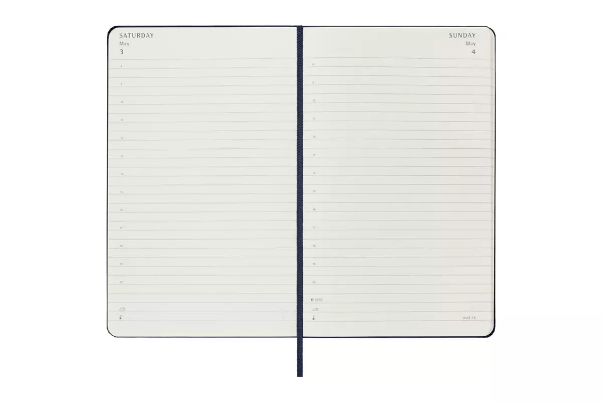 Een Moleskine 2025 12M Daily Hardcover Large Sapphire Blue koop je bij Moleskine.nl