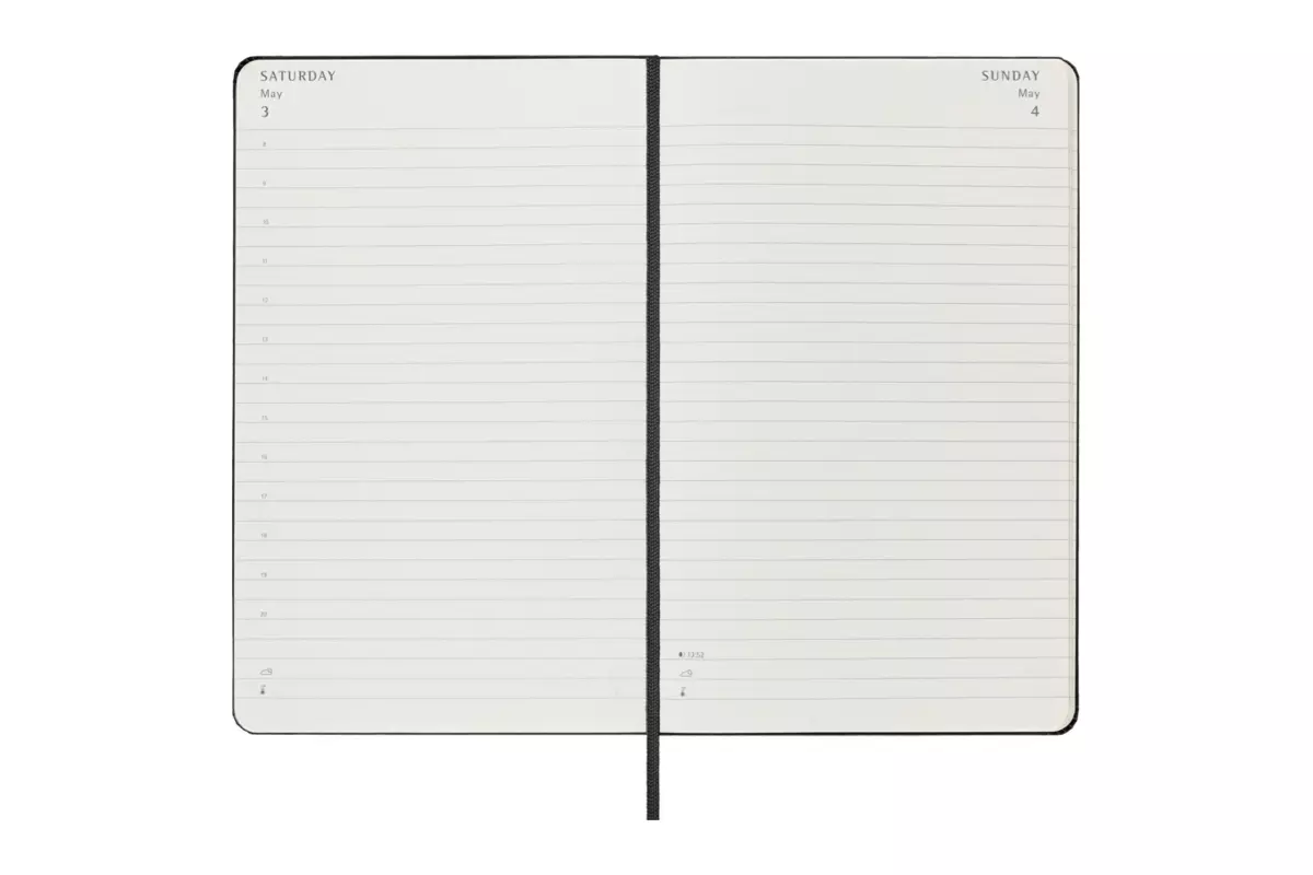 Een Moleskine 2025 12M Daily Hardcover Large Black koop je bij Moleskine.nl