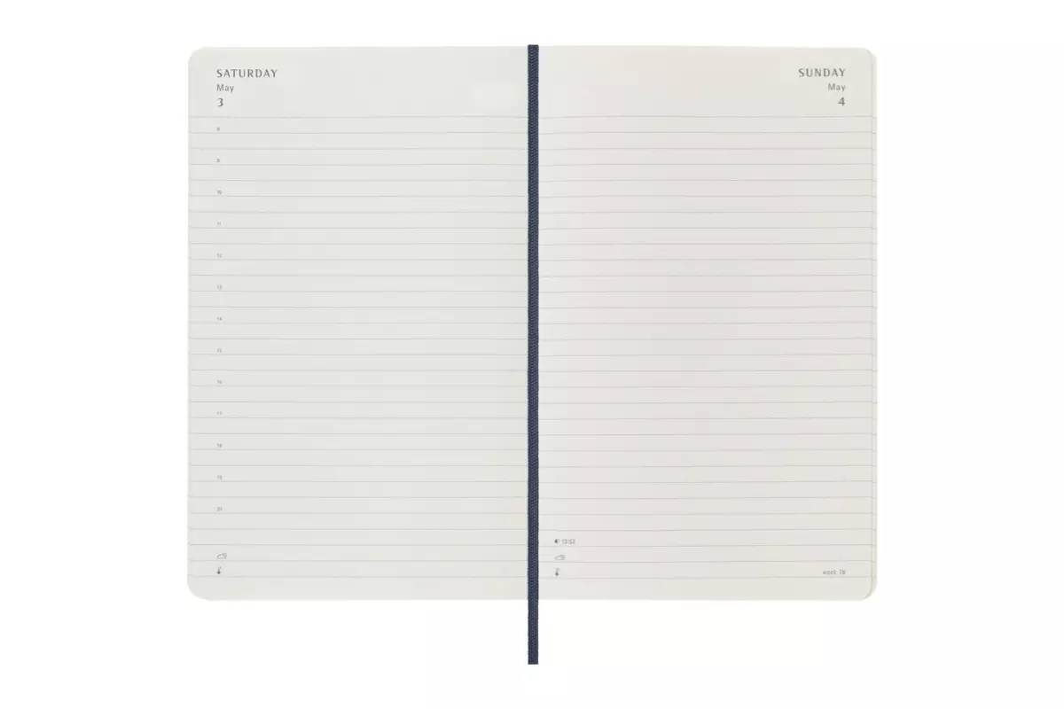 Een Moleskine 2025 12M Daily Softcover Large Sapphire Blue koop je bij Moleskine.nl