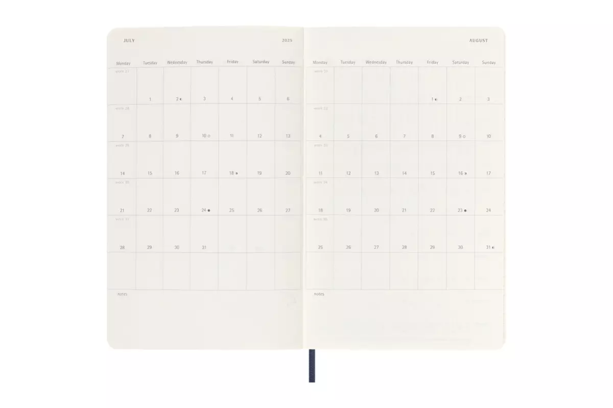 Een Moleskine 2025 12M Daily Softcover Large Sapphire Blue koop je bij Moleskine.nl