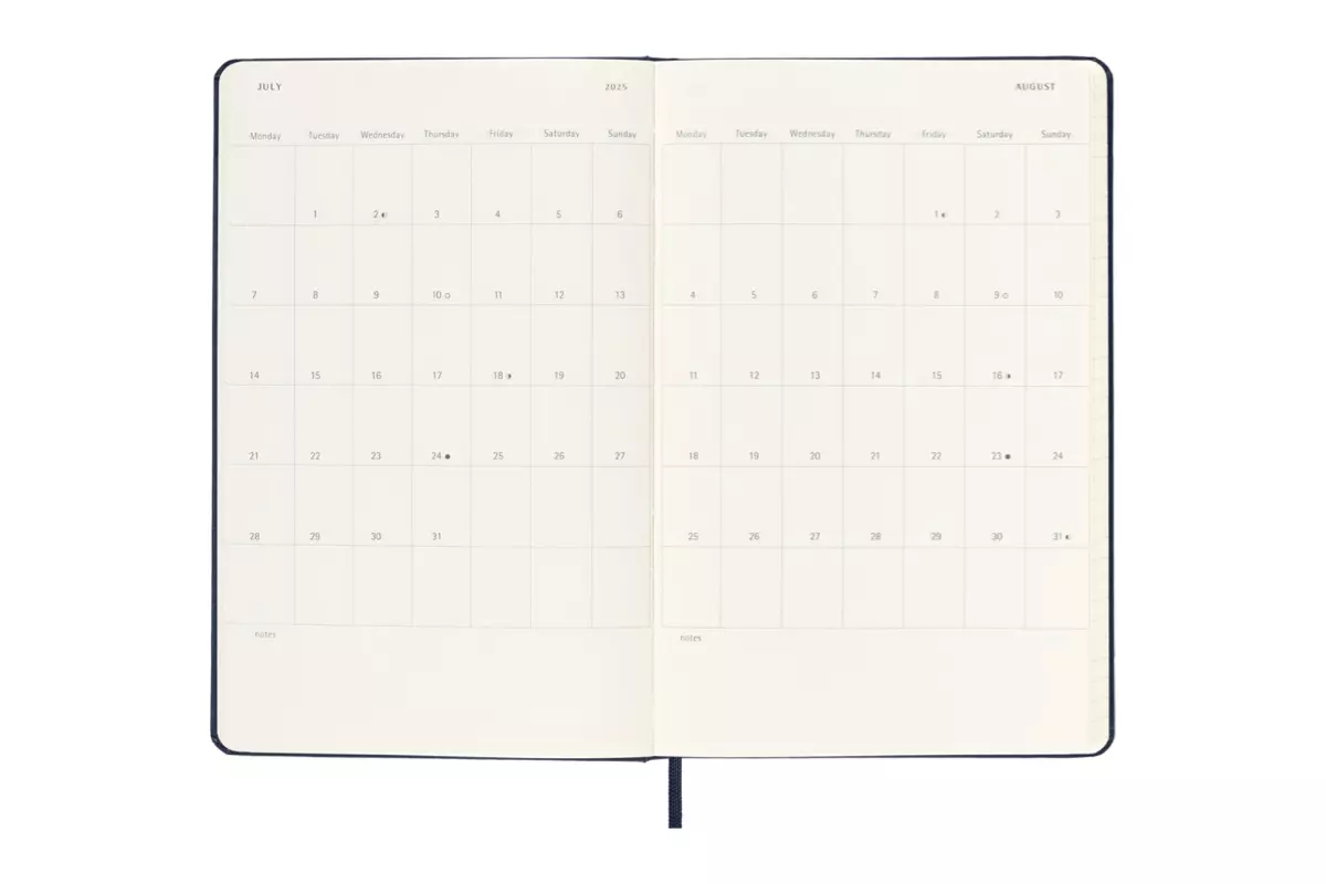 Een Moleskine 2025 12M Weekly Hardcover Large Black koop je bij Moleskine.nl