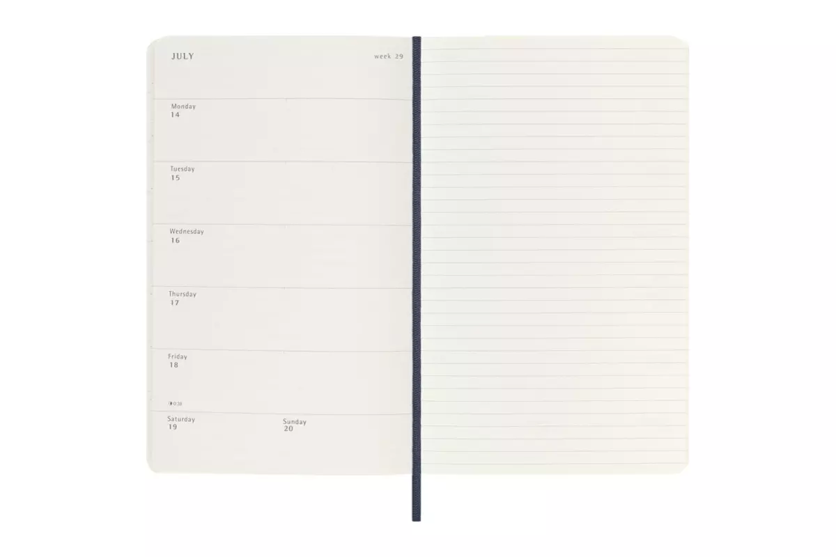 Een Moleskine 2025 12M Weekly Softcover Large Sapphire Blue koop je bij Moleskine.nl