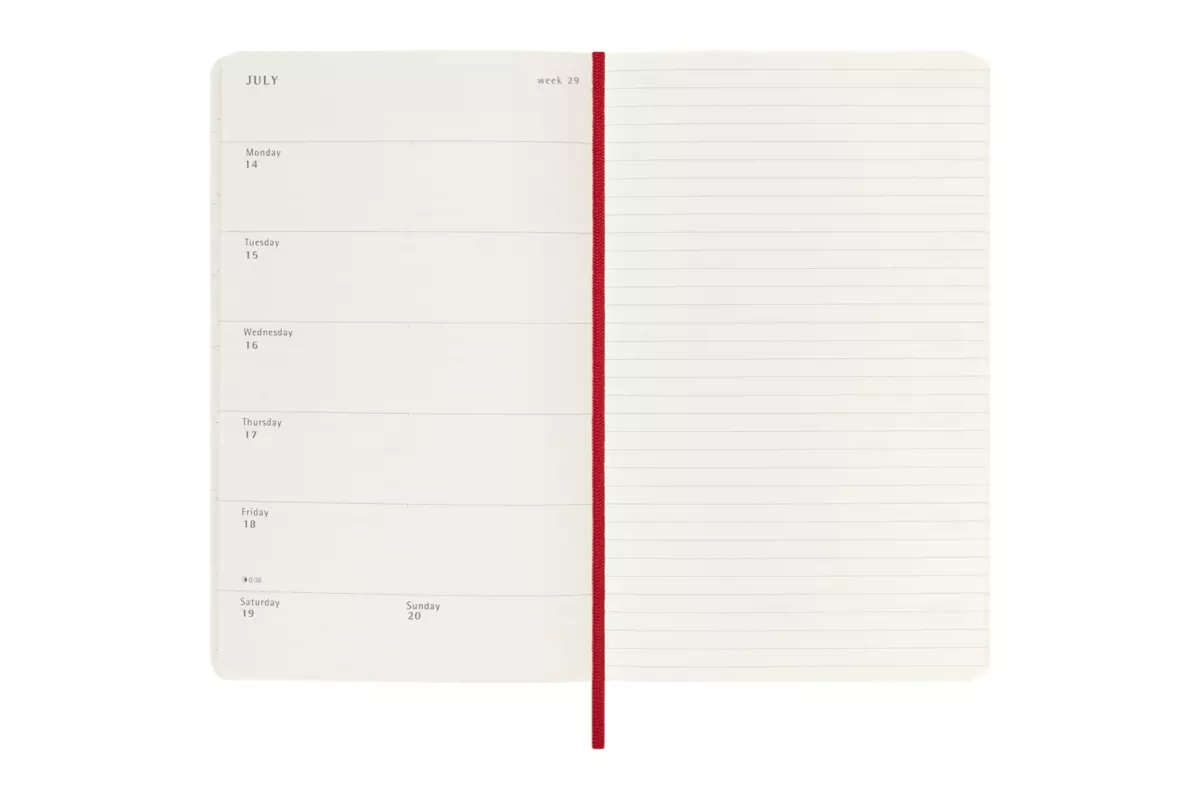 Een Moleskine 2025 12M Weekly Softcover Large Scarlet Red koop je bij Moleskine.nl