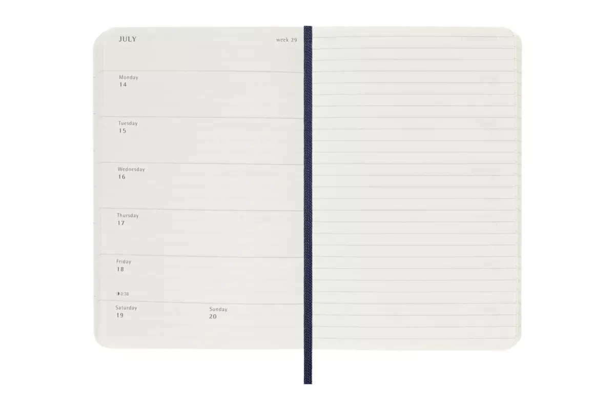 Een Moleskine 2025 12M Weekly Softcover Pocket Sapphire Blue koop je bij Moleskine.nl