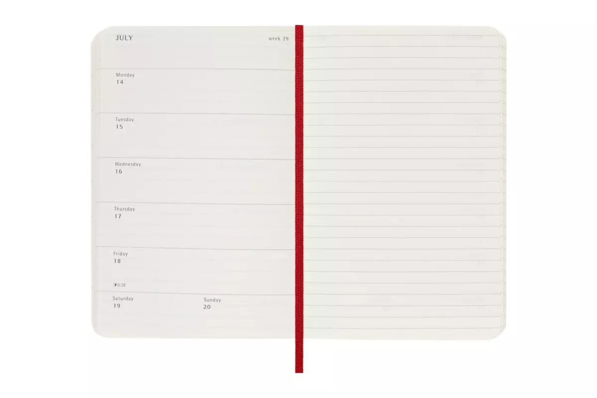 Een Moleskine 2025 12M Weekly Softcover Pocket Scarlet Red koop je bij Moleskine.nl