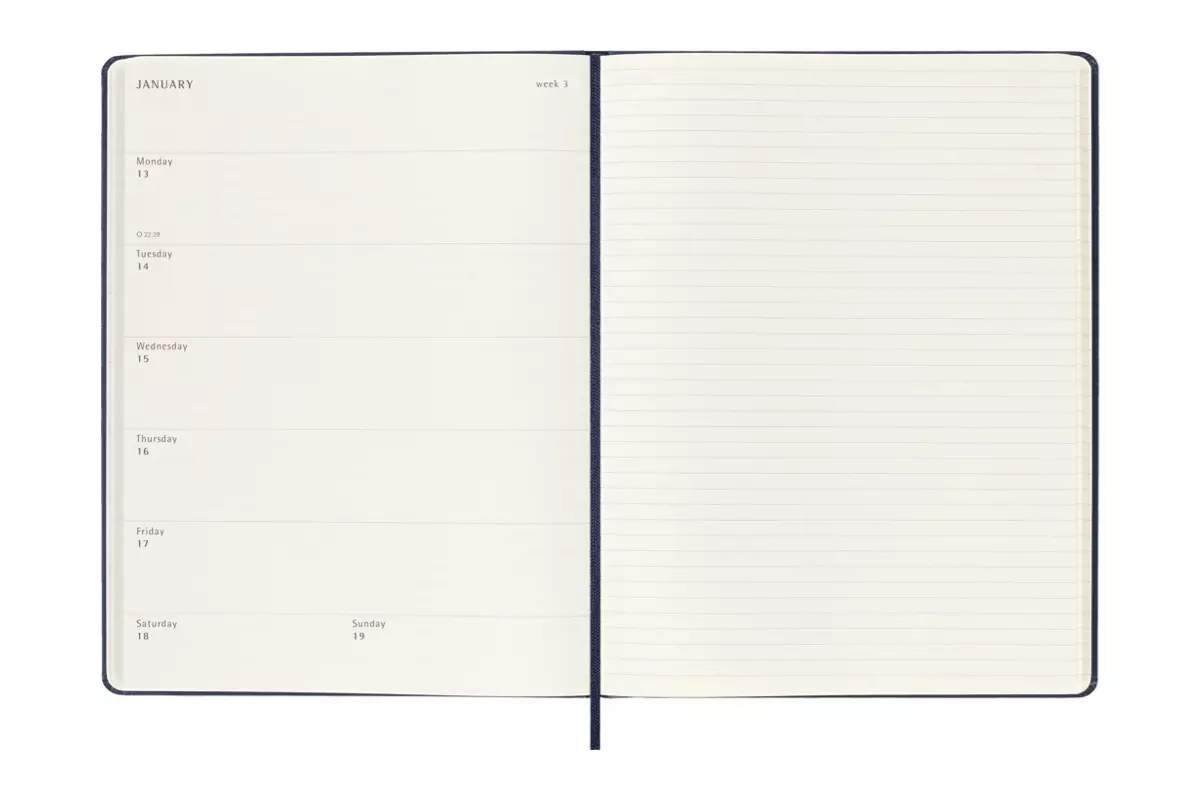 Een Moleskine 2025 12M Weekly Hardcover XL Sapphire Blue koop je bij Moleskine.nl