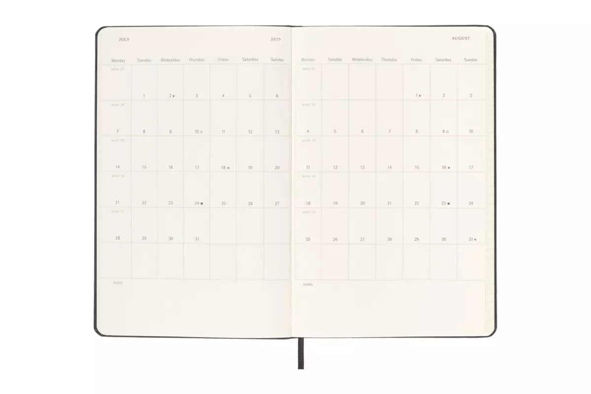 Een Moleskine 2025 12M Weekly Vertical Hardcover Large Black koop je bij Moleskine.nl