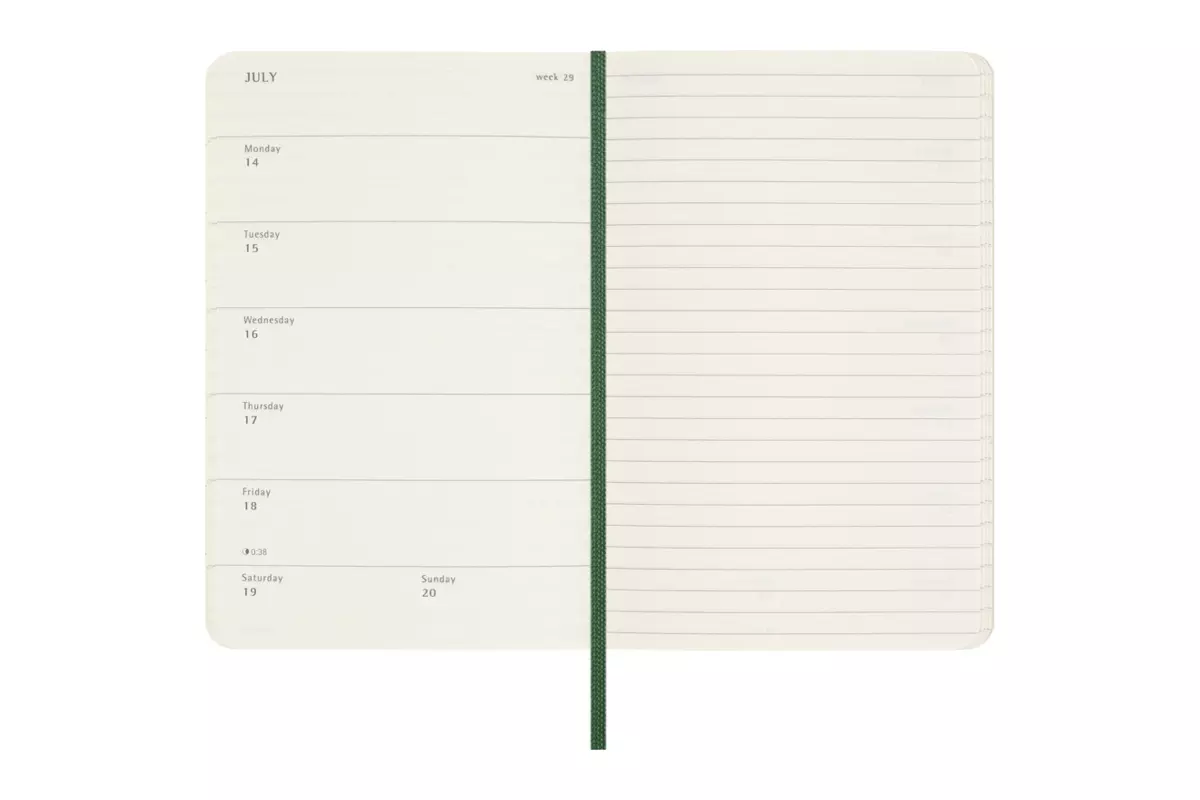 Een Moleskine 2025 12M Weekly Softcover Pocket Myrtle Green koop je bij Moleskine.nl