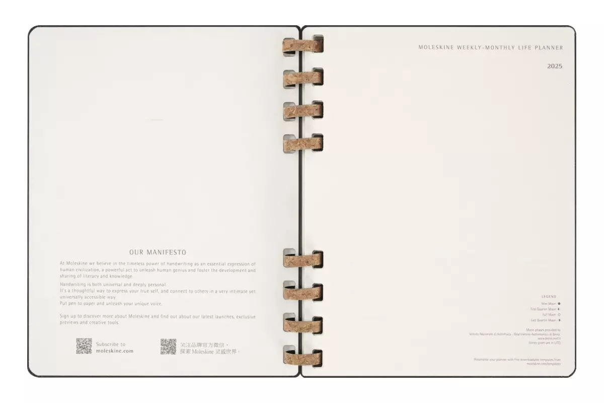 Een Moleskine 2025 12M Weekly/Monthly Life Spiral Planner Hardcover XL Black koop je bij Moleskine.nl