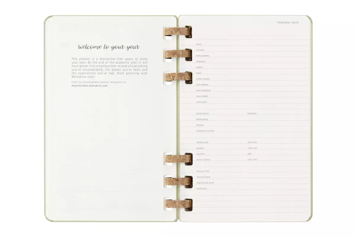 Een Moleskine 2025 12M Weekly/Monthly Life Spiral Planner Softcover Large Crush Kiwi koop je bij Moleskine.nl