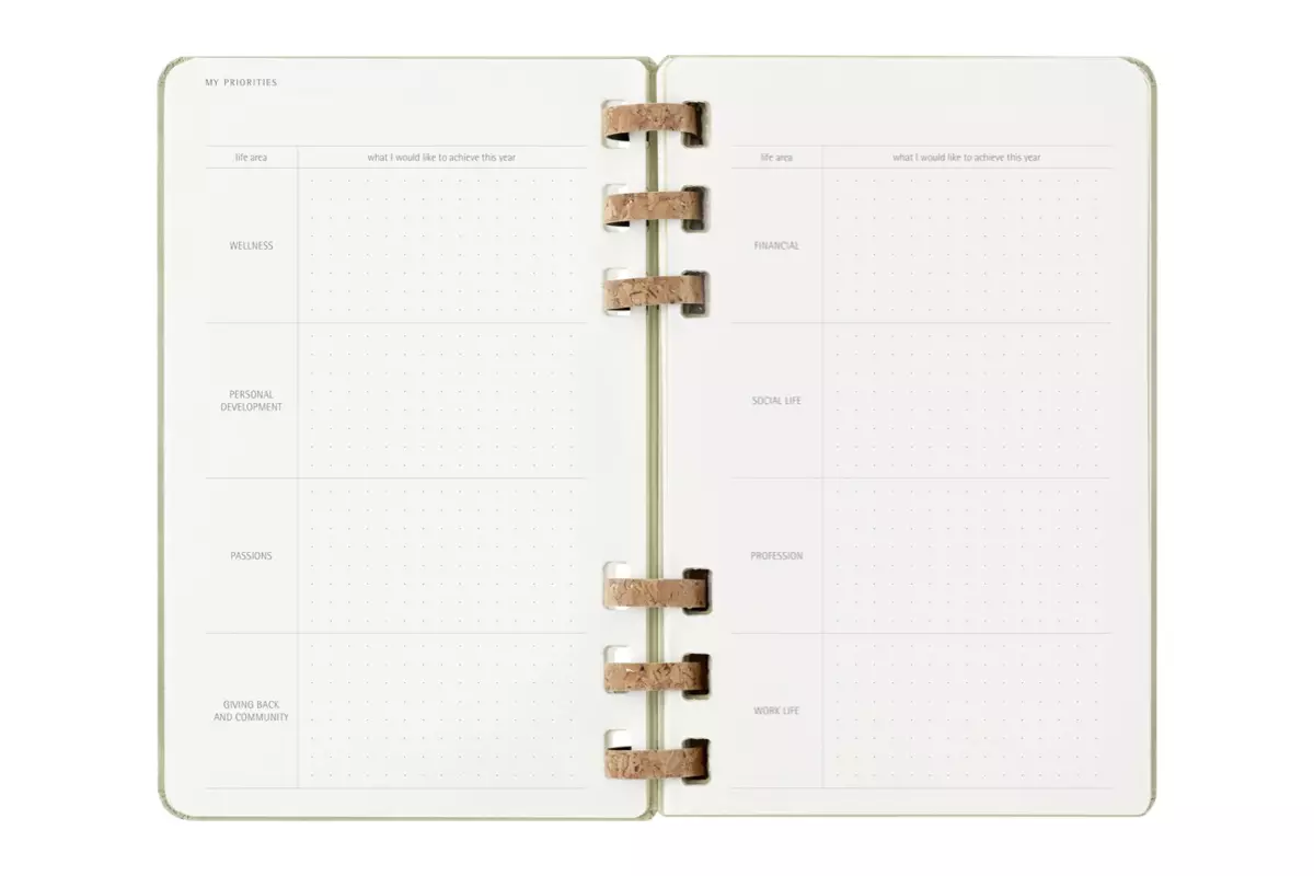 Een Moleskine 2025 12M Weekly/Monthly Life Spiral Planner Softcover Large Crush Kiwi koop je bij Moleskine.nl