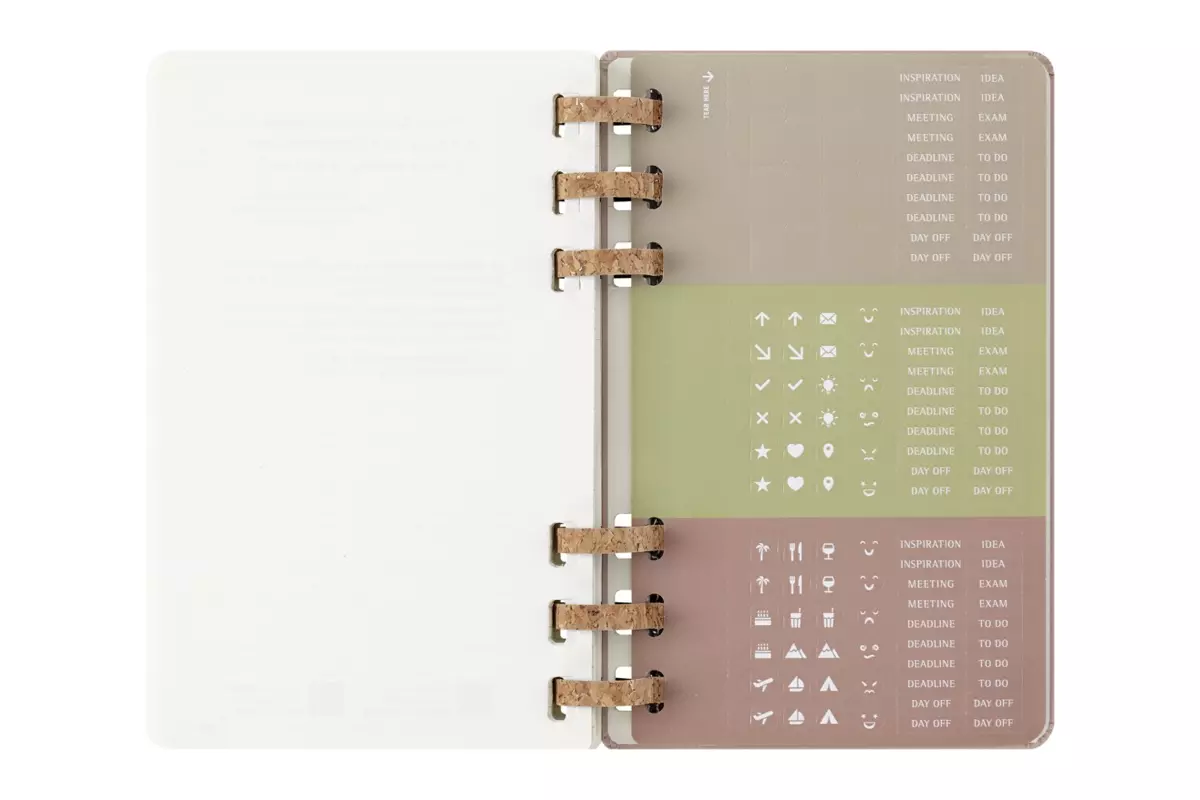 Een Moleskine 2025 12M Weekly/Monthly Life Spiral Planner Hardcover Large Crush Almond koop je bij Moleskine.nl