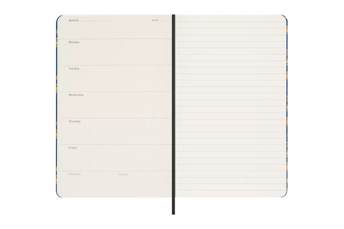 Een Moleskine Silk Planner Undated 12M Weekly Hardcover Large Blue + Gift Box koop je bij Moleskine.nl